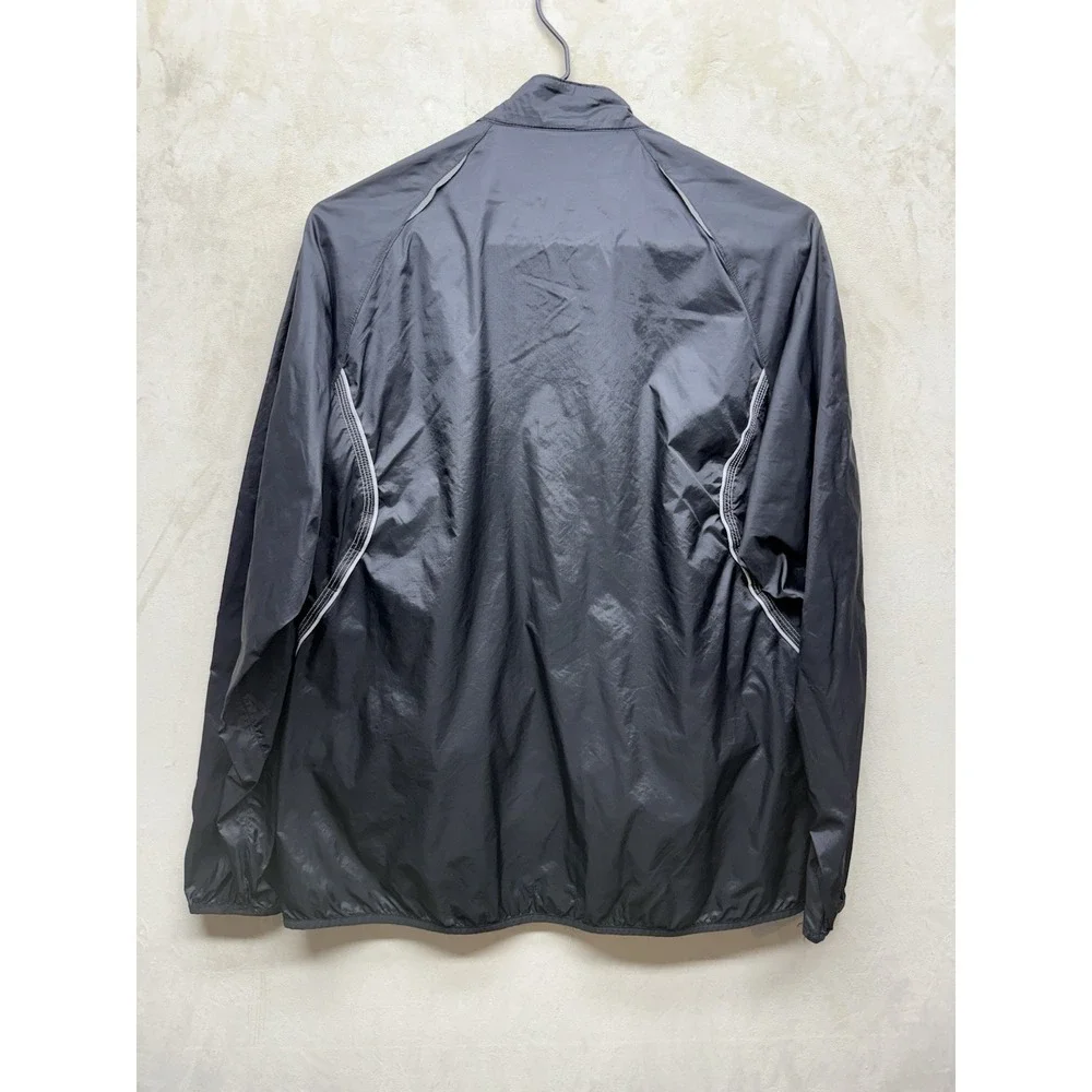 adidas Jacket Mens Large Formotion Track Windbreaker Black Full Zip Lightweight